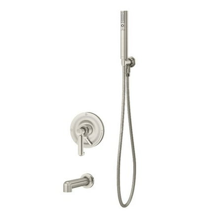 Faucet Single Handle Diverter - Museo Single Handle Tub and Hand Shower Faucet Trim with Lever Diverter in Satin Nickel (Valve Not Included)