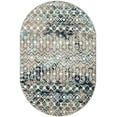 thumbnail image 3 of Unique Loom Tribal Trellis Collection Area Rug - Alaoui (4' x 6' Oval Multi Gray Blue/Ivory), 3 of 11