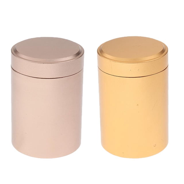 2 Piezas de Aleación de Aluminio Caja de Pastillas Caja Botella Cápsula Titular Contenedor Sello Salvador Dali Funda de cápsula impermeable