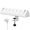 White, variant on VILONG Desk Clamp Power Strip USB C, 40W Total Fast Charging Station, 5 Outlets 6USB, 1200J Surge Protector, 6Ft Cord, Fit 1.6" Edge, Black, ETL Listed
