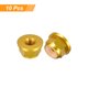 thumbnail image 3 of Tuercas de bloqueo hexagonales con inserto de nailon, 10 piezas - M4 x 0.7mm tuerca de brida autolock de aleación de aluminio (Oro), 3 of 6