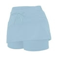 thumbnail image 6 of HZLPFO Women's Tennis Golf Skirts High Waisted with Pockets Inner Shorts for Athletic Skorts Sports Running Pickleball Womens Short Skirt Light Blue,4XL, 6 of 6