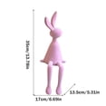 thumbnail image 3 of 1PCS Ceramic Rabbit Figurine Rabbit Statue Shelf Sitter Decor, Long-Eared Sitting Bunnies Sculpture for Home Bookshelf Mantel Elegant Art Decor for Birthday Gift, 3 of 9