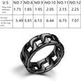 thumbnail image 3 of 316 titanium steel ring for men, stainless steel cast chain ring, 3 of 6