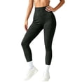 thumbnail image 2 of IUYRTFE Women Solid Color Full Length Yoga Pants High Waist Stretch Workout Leggings for Gym Running Daily Wear, 2 of 7