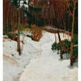 thumbnail image 2 of Alfred Poell 20x21 Gold Ornate Framed and Double Matted Museum Art Print Titled - Winter Forest (1923), 2 of 4
