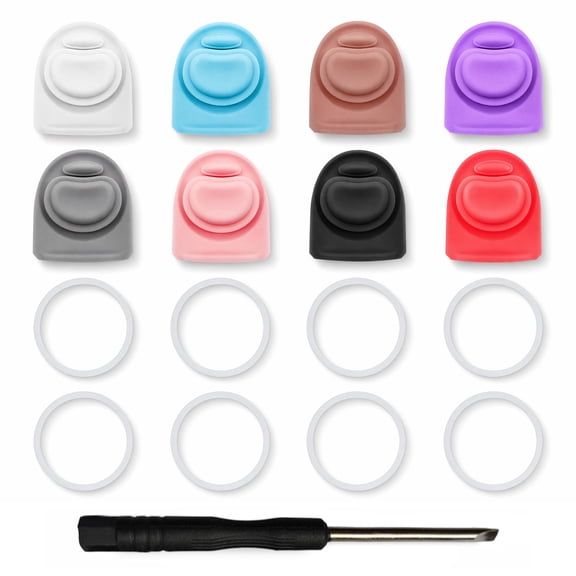 16-Set Replacement Stopper & Silicone Gasket Seal Rings Compatible with Owala FreeSip 24oz/25oz/32oz/40oz Water Bottle Lid & Spout Cap Accessories