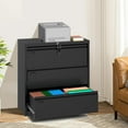 thumbnail image 2 of Garvee Filing Cabinets with 3 Drawers, Metal Storage Cabinet W/Lock and Key for Organization Hanging Letter/Legal/A4/F4 Size, Black, 2 of 7
