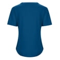 thumbnail image 4 of iTNHFP Hauts Grande Taille pour Femmes Mode Décontractée Col en V Couleur Unie T-Shirt à Manches Courtes Ample, 4 of 7