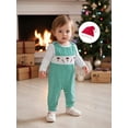 thumbnail image 6 of BemeyourBBs Newborn Baby Boy Girl Christmas Outfit Romper Plaid Gingerbread Man Snowmen Santa Overall Pants Hat Set Cute Infant Xmas Clothes, 6 of 9