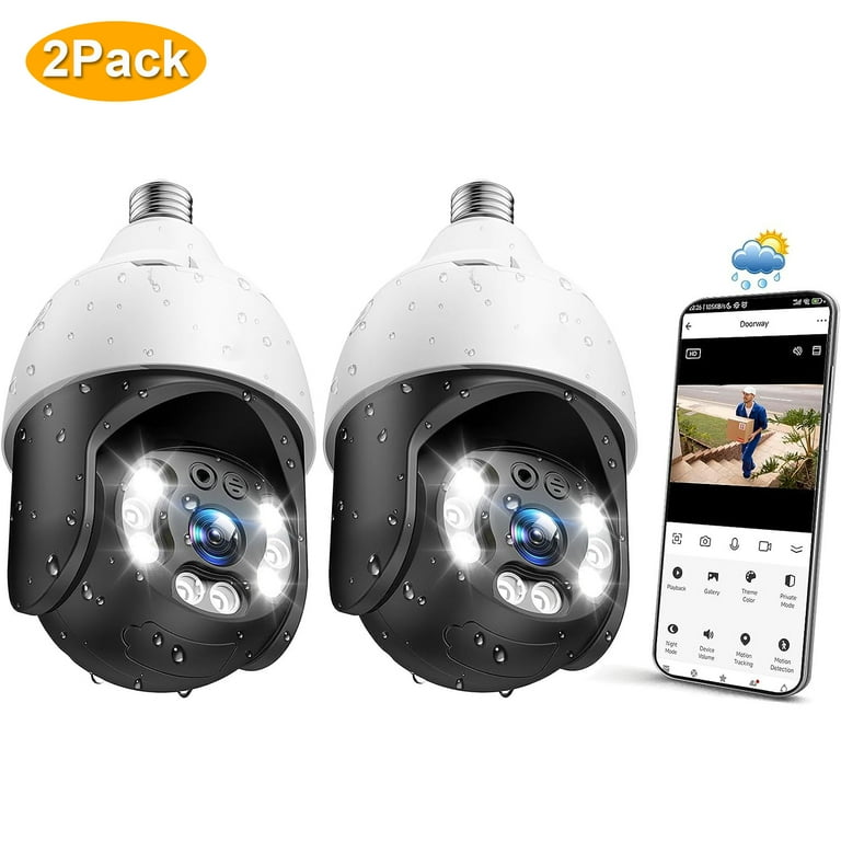 Iphone Home Cameras That Connect To Phone Light Bulb Security