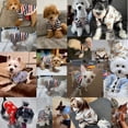 thumbnail image 3 of Winter Dog Clothes Chihuahua Soft Puppy Kitten High Striped Cardigan Warm Knitted Sweater Coat Fashion Clothing for Pet Dogs Cat ShopWise Round, 3 of 16