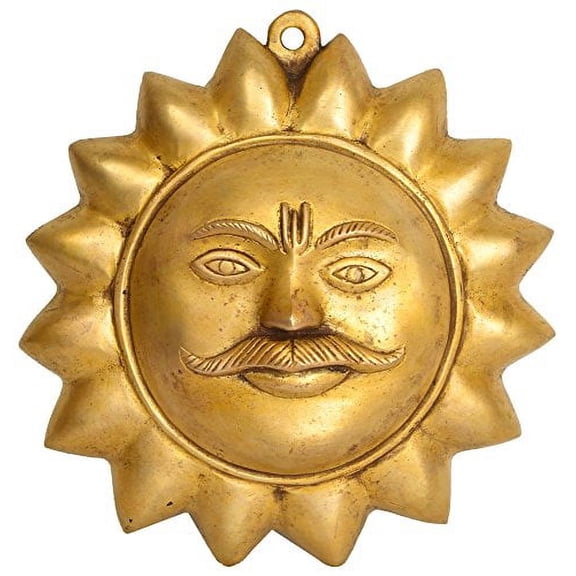 Surya (Sun) Wall Hanging - Brass Statue