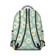 thumbnail image 3 of Daisy Pioneer Flower Green Pattern Backpack for School, Cute School Bag with Adjustable Shoulder Straps and Padded Back, 15.3"x11"x7.1", 3 of 4