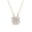 Yellow Gold, variant on Posie 18k Rose Gold Plated Heart Clover Necklace with Swarovski Crystals for Women