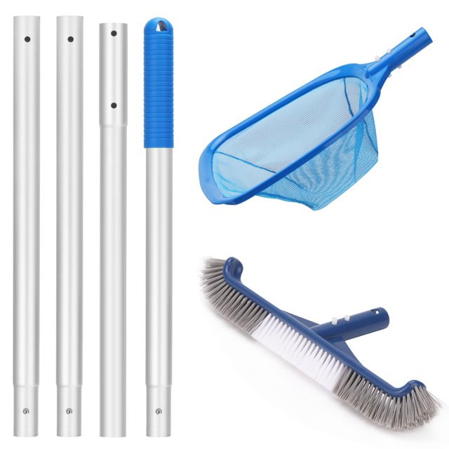 Kit de limpieza de piscinas POOPLE Pool Brush Skimmer Net