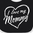thumbnail image 4 of Inktastic I Love My Mommy in White Chalk Heart Boys or Girls Baby Bib, 4 of 4
