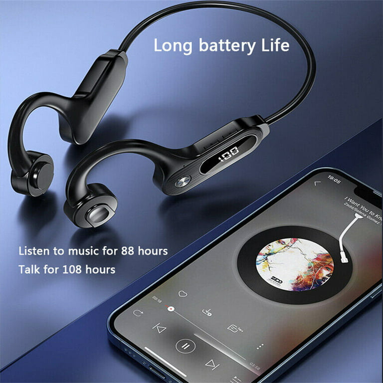 TASHHAR Bluetooth Bone Conduction Headphones 5.3 Open Earphones