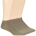 thumbnail image 7 of Men's Viscose From Bamboo, Low Cut Socks, Khaki, Medium 9-11, 6 Pack, 7 of 7