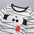 thumbnail image 5 of URMAGIC Toddler Baby Boys Halloween Outfits Mummy Print Kids Tops Pants Set 1-2 Years, 5 of 9