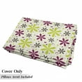 thumbnail image 5 of Floral Floor Pillow Lounger Cover, Flowers Buds with Butterfly and Circle Hoops Nature Design, Nap Mat Printed Fabric Case for 5 Pillows, 88" x 36", Apple Green Dark Taupe, by Ambesonne, 5 of 5
