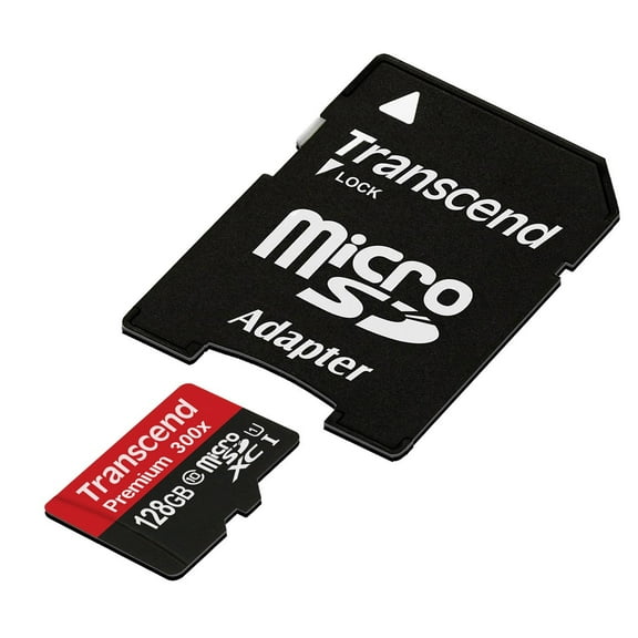 Transcend 128GB MicroSDHC Memory Card with SD Adapter