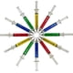 thumbnail image 3 of Bolígrafos de jeringa Zhivalor paquete a granel de 24 bolígrafo retráctil divertido multicolor, 3 of 6