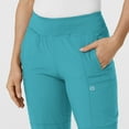thumbnail image 5 of Wink W123 Women's Comfort Waist Cargo Jogger Scrub Pant Tall, Teal Blue, 2X Womens, 5 of 6