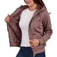 thumbnail image 3 of Sudadera Dama Mujer Cierre Capucha Forrada Borrega Termica, 3 of 4