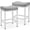 Gray, variant on GIANNA Set of 2, Bar Stools 24 Inch - Stylish Counter Height Chairs, With Metal Bases and PU Leather Seats, For Kitchen Island, Brown