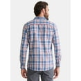 thumbnail image 3 of Burnside Men's and Big Men's Modern Fit Plaid Flannel Shirt with Long Sleeves, Sizes S-2XL, 3 of 5