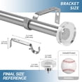 thumbnail image 3 of Urbanest Adjustable Single Curtain Rod Set Crystal Disc Finials – 1 -Inch Diameter, With Brushed Steel Rod, 48–84 Inches, 3 of 6