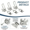 thumbnail image 5 of Uxcell 2pcs Adjustable Toggle Clamp M8x45mm 660bs 4003 Style w Lock Hole, Silver, 5 of 7