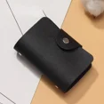 thumbnail image 5 of Tarjetero de cuero con 24 ranuras para hombre y mujer, cartera Simple de Color sólido, organizador de tarjetas de identificación y crédito, novedad, 5 of 5