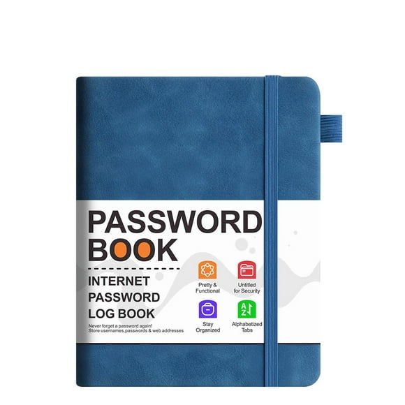 Password Organizer Book with A-Z Tabs, Hardcover Password Logbook for Seniors & Adults, Secure Online Login Tracker by Goohae