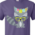 thumbnail image 4 of Inktastic Hipster Raccoon, Raccoon With Glasses, Flowers T-Shirt, 4 of 5