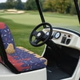 thumbnail image 6 of Pzuqiu 2 Pack Golf Cart Seat Covers Breathable Easy to Install, Compatible with Outdoor Golf Car Seat Golf Cart Seats Covers(Waffle Ice Cream), 6 of 10