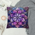 thumbnail image 2 of MDO  Decorative Throw Pillow Covers 18x18 Inches 3D Flower Cushion Cases Handmade Square Pillowcases for Couch Bed Living Room Home Decor Purple, 2 of 5