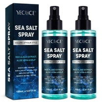 Yecuce Sea Salt Spray for Hair Men & Women, 2 Pack Hair Volume Spray Enhance Hold - Texture - Shine, with Kelp, Aloe Vera, Red Algae Extract