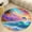 Flannel-1, variant on Dolphins Jumping Seashell Colorful Fish Round Area Rugs for Bedroom Living Room, 4FT Soft Comfy Indoor Circle Carpets, Floor Mat