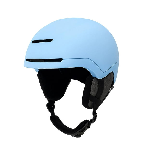 Casco de patineta con gafas, cómodo y portátil, para ciclismo de montaña azul claro