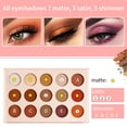 thumbnail image 4 of Nude Warm Eyeshadow Palette Highly Pigmented 15 Colors, Natural Bronze Neutral Naked Smoky Eye Shadows Makeup Pallet Long Lasting Blendable Fall Eyeshadow, 4 of 14