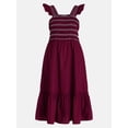 thumbnail image 4 of Time and Tru Women's and Women's Plus Sleeveless Smocked Cotton Midi Dress, Sizes XS-4X, 4 of 4