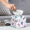 thumbnail image 6 of Kdxio Dinosaur Print Tissue Box Cover,Square Decorative PU Leather Facial Paper Case Organizer Holder Dispenser for Bathroom,Night Stands,Desk,Car 5.2''X5.2''X5.2'', 6 of 8