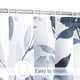 thumbnail image 3 of Cortina de ducha Litabel azul marino con estampado floral, 180 x 180 cm, 3 of 6