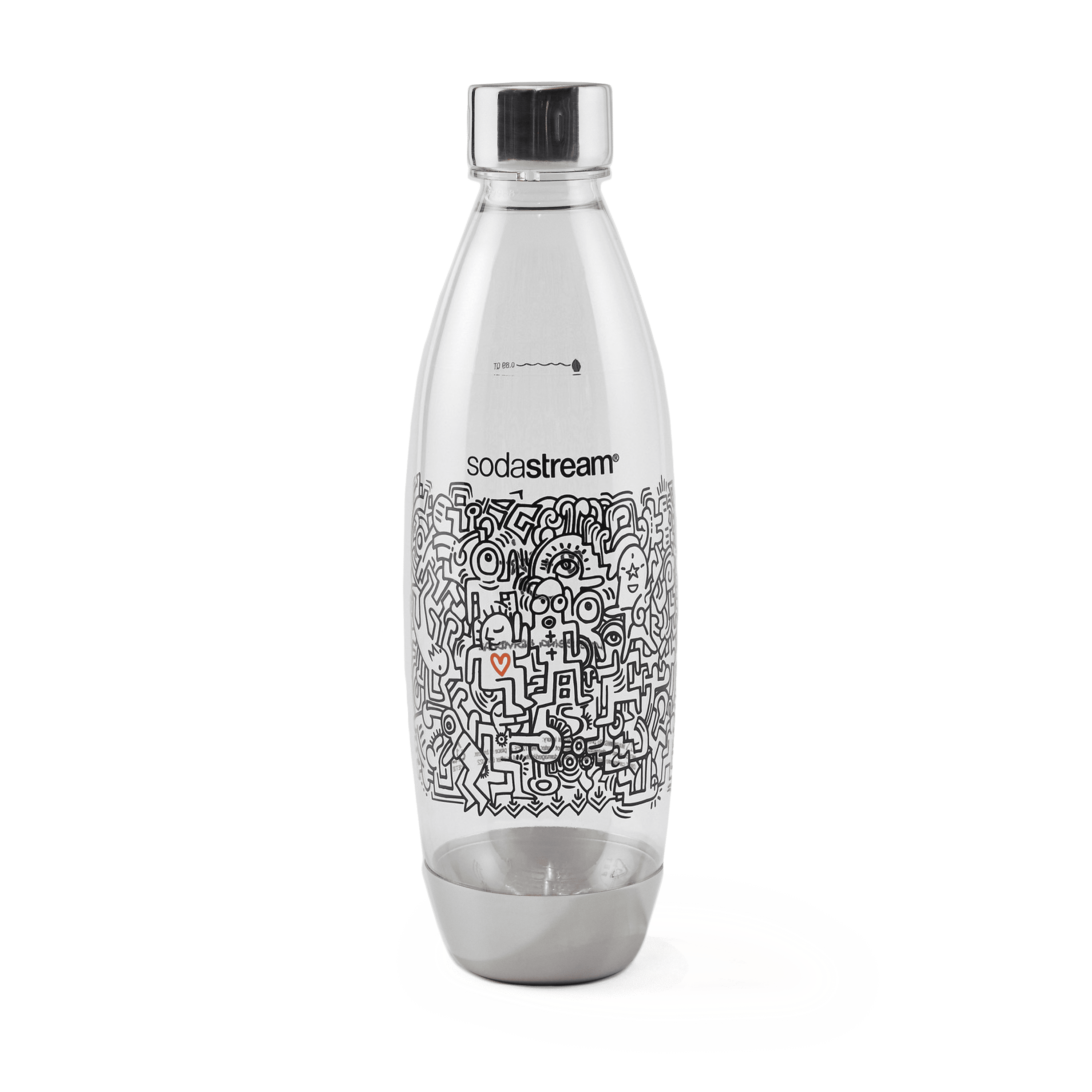 SodaStream 1L Metal Doodle Designer Bottle
