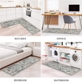 thumbnail image 5 of Beige Grey Boho Kitchen Rugs Set of 2, Northwest Persian Style Geometric ethnic oriental Kitchen Mats for Floor,Non-Slip Washable Sink Mats Home Decor Doormat+Runner Rug, 5 of 6