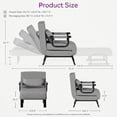 thumbnail image 2 of LAZZO 5-in-1 Convertible Sleep Chair Bed, Comfy Folding Sleeper Chair for Adults with Adjustable Backrest, Side Pockets & Pillow, Gray, 2 of 9