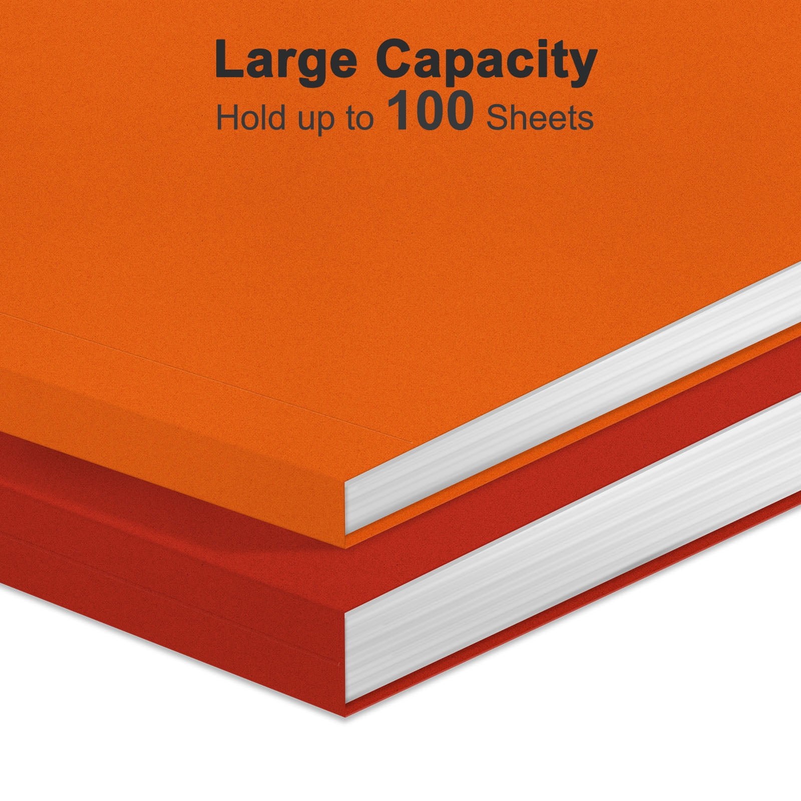 ViVin File Folder with 1/3 Cut Tabs, Fits Letter Size, 100 Pack, for School and Office(Multicolored)