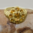 thumbnail image 6 of LBG British Made 10k Yellow Gold Natural Citrine Womens Statement Ring - 33 size options - Size 8.75, 6 of 8